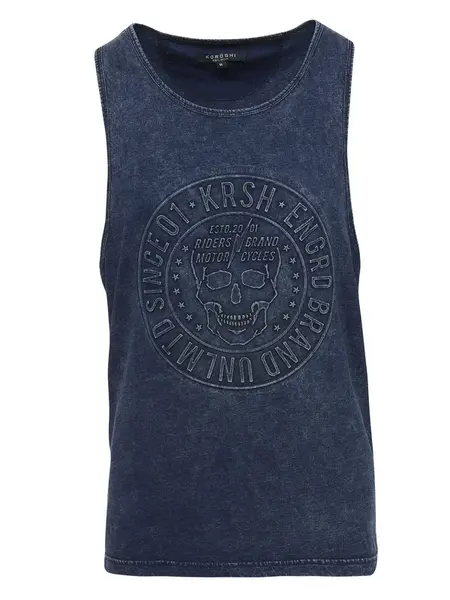 KOROSHI Tričko  indigo