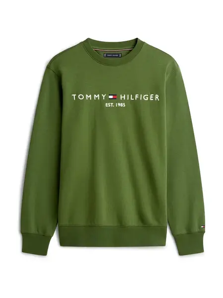 TOMMY HILFIGER Mikina  zelená / červená / biela