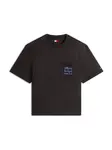 Tommy Jeans Tričko  azúrová / čierna