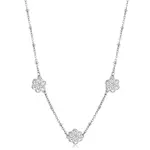 S'Agapõ Slušivý ocelový náhrdelník s květinami Aurora SAR42