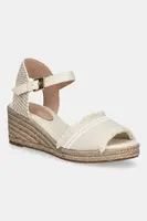 Sandály Tommy Hilfiger FRINGE CANVAS MEDIUM WEDGE