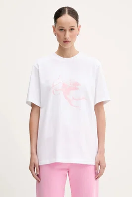 Bavlněné tričko Fiorucci White Cupid Print Regular Fit T-Shirt dámské, bílá barva, W02SMTSH323CJ01WH09