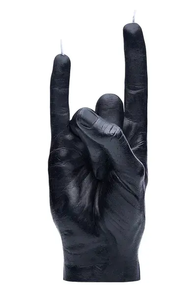 Dekorativní svíčka CandleHand You Rock 310 g černá barva