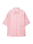 Pull&Bear Blúzka  ružová / šedobiela