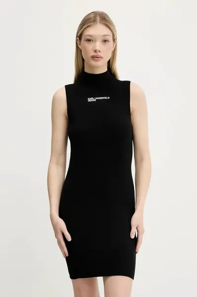 Šaty Karl Lagerfeld Jeans černá barva, mini, přiléhavé, A3W13010