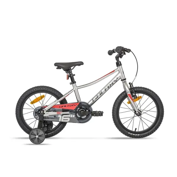 Dětské kolo Galaxy Mira 16" 9.0 9" (100-125 cm) stříbrná