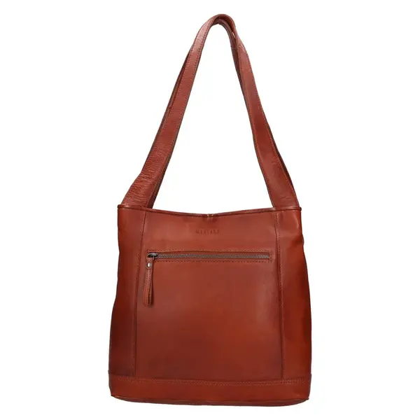 Dámska kožená kabelka Mustang Vanda - koňak