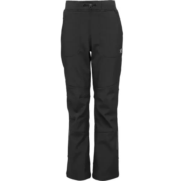 Lewro DORAY Detské softshellové nohavice, čierna, veľkosť 140-146