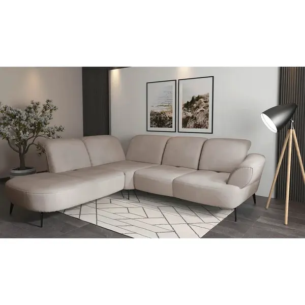 Sit & More ROHOVÁ SEDAČKA, textil, šedobéžová