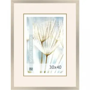 Dřevěný rám Quadro stříbrný – 30x40cm