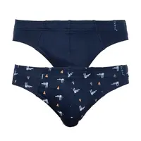 Molvy 2PACK Pánské slipy modré (KP-072-SBU) M