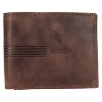 Pánská kožená peněženka Lagen Silaz - hnědá