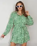 Resti women's mini dress in a'la zebra pattern
