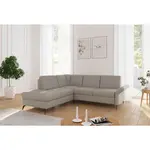 Sit & More ROHOVÁ SEDAČKA, textil, šedohnědá