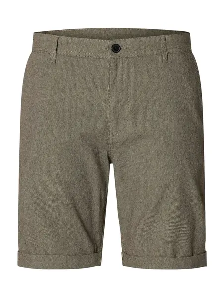 SELECTED Chino nohavice 'SLHLuton'  olivová / biela