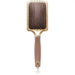 Olivia Garden Rectangular Paddle kefa pre jednoduché rozčesávanie vlasov Gold&Brown 1 ks
