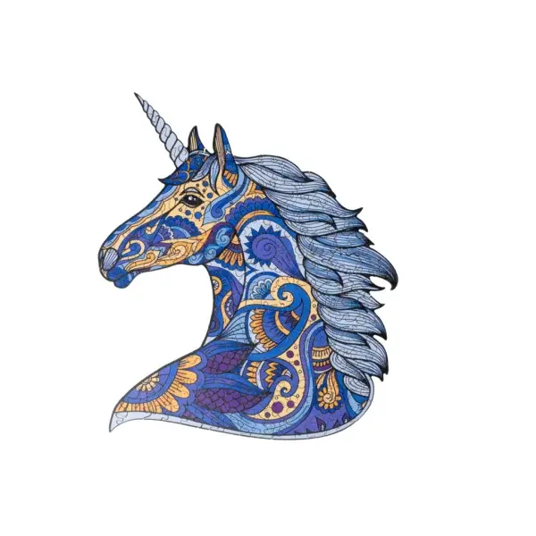 RECENTTOYS Dřevěné puzzle - Jednorožec