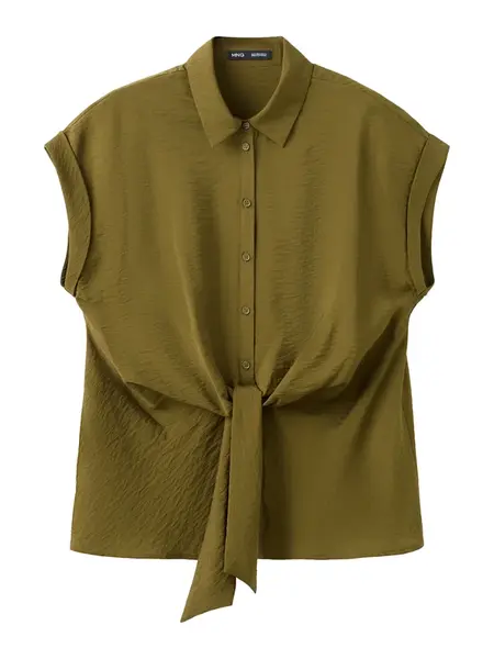 MANGO Blúzka 'NUDO'  olivová