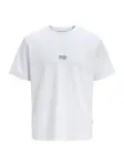 JACK & JONES Tričko 'JCOBREEZE'  sivá / čierna / biela