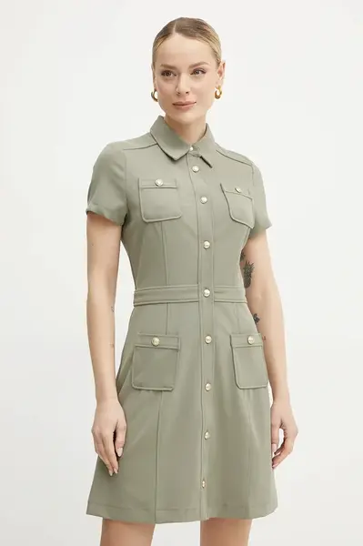 Šaty Guess ELORA zelená barva, mini, W5GK70 KCBO2