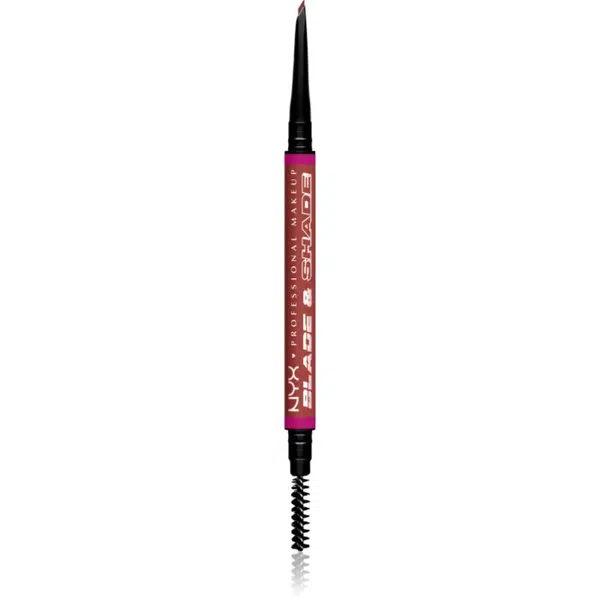 NYX Professional Makeup Blade & Shade ceruzka na obočie s kefkou odtieň 06 Rich Auburn g