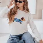 Dámsky sveter s aplikáciou psa CHICPAWS