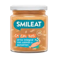 SMILEAT BIO príkrm losos s hnedou ryžou a zeleninou s extra panenským olivovým olejom 10M+ 230 g