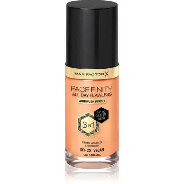 Max Factor Facefinity All Day Flawless dlhotrvajúci make-up SPF 20 odtieň 85 Caramel 30 ml
