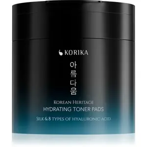 KORIKA Korean Heritage Silk & 8 Types of Hyaluronic Acid Hydrating Toner Pads čistiace tampóny s hydratačným účinkom 70 ks