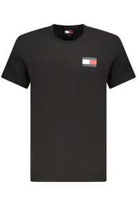 Čierne pánske tričko s krátkym rukávom