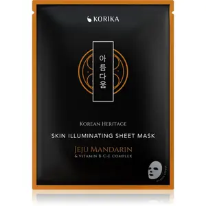 KORIKA Korean Heritage Jeju Mandarin & Vitamin B-C-E Complex Skin Illuminating Sheet Mask rozjasňujúca plátienková maska 25 g