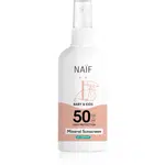 Naif Baby & Kids Mineral Sunscreen SPF 50 0 % Perfume ochranný sprej na opaľovanie 100 ml