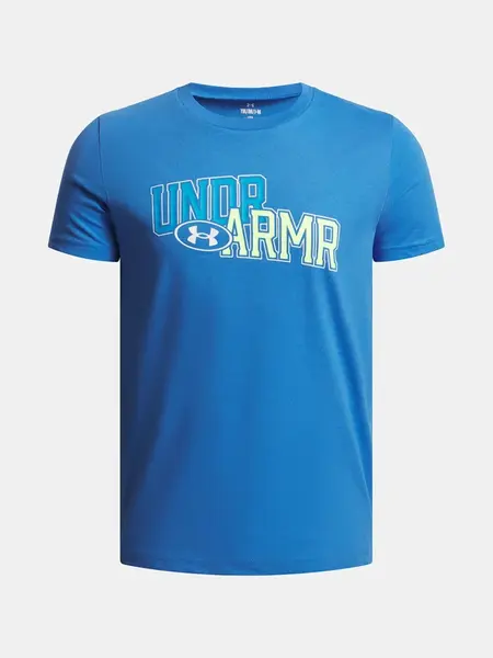 Boys' T-shirt Under Armour UA OVERLAY WM SS-BLU - Boys