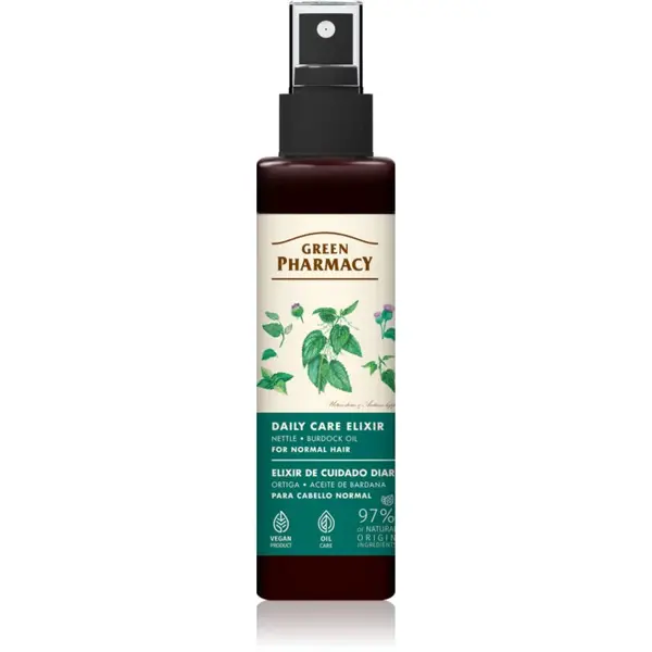 Green Pharmacy Nettle & Burdock oil Elixir sérum pre normálne vlasy 150 ml