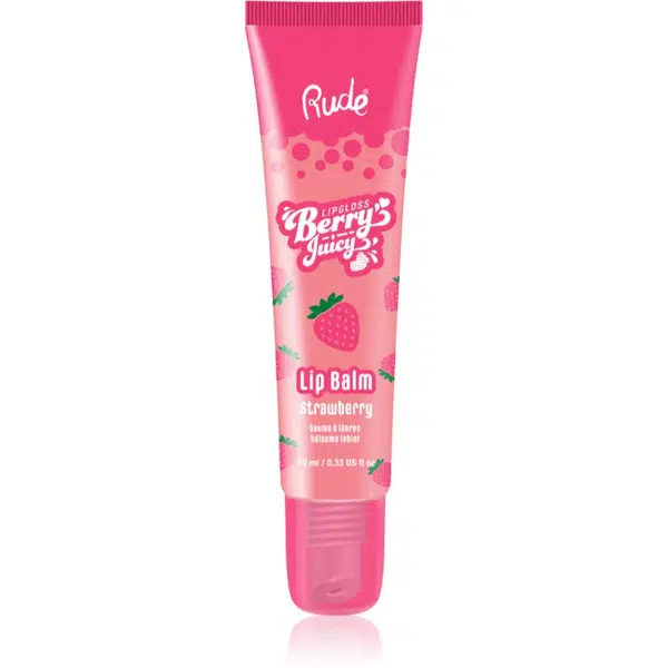 Rude Cosmetics Berry Juicy hydratačný balzam na pery odtieň Strawberry 10 ml
