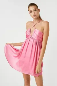 Koton Dámské okno Detailní mini šaty 2sak80144fw