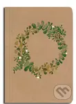 Notes prázdný A6 kraft Zelený věnec
