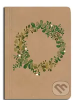 Notes prázdný A6 kraft Zelený věnec