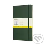 Moleskine - zelený zápisník (stredný, štvorčekovaný)