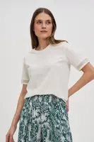 Marisse White Short-Sleeved Blouse