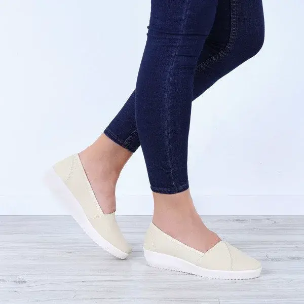 Resti Beige slip on wedges Ceibo - Footwear