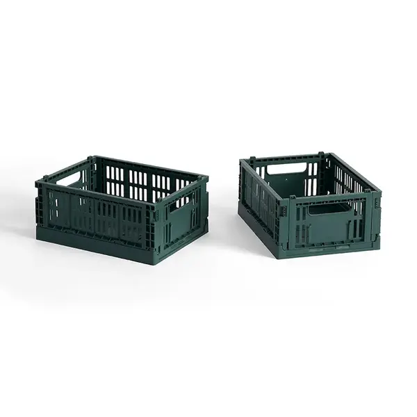 Úložný box HAY Colour Crate Mini 8 x 13 x 17 cm 2-pack zelená barva