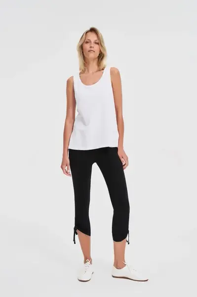 Marisse Black Cotton Leggings