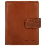 Pánská kožená peněženka na výšku Bellugio Celeb, koňaková
