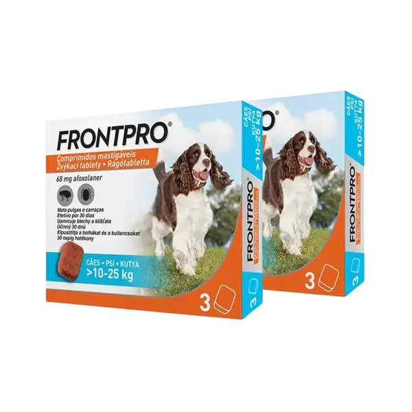 Frontpro antiparazitární žvýkací tablety pro psy (10-25 kg) 6 tablet