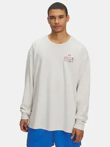 Pánské tričko Under Armour UA HWT MODERN SPORT OS LS-WHT - Pánské