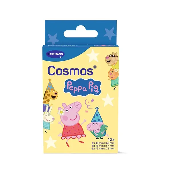 Cosmos dětská náplast Peppa Pig 3 velikosti 12ks
