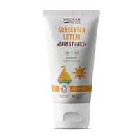 Woodenspoon Opalovací tělové mléko Baby&Family SPF30 v tubě - neviditelný zinek 100ml