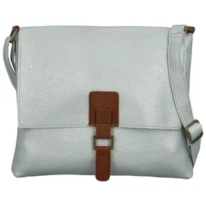 Trendy dámská koženková crossbody kabelka Joselyna new, stříbrná