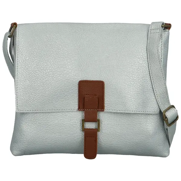 Trendy dámská koženková crossbody kabelka Joselyna new, stříbrná